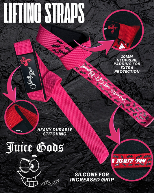 JUICY QUINN - LIFTING STRAPS - pink