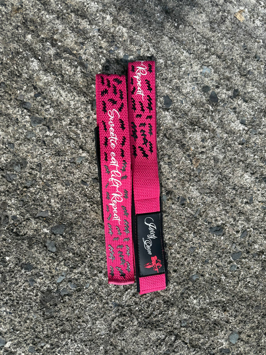 JUICY QUINN - LIFTING STRAPS - pink