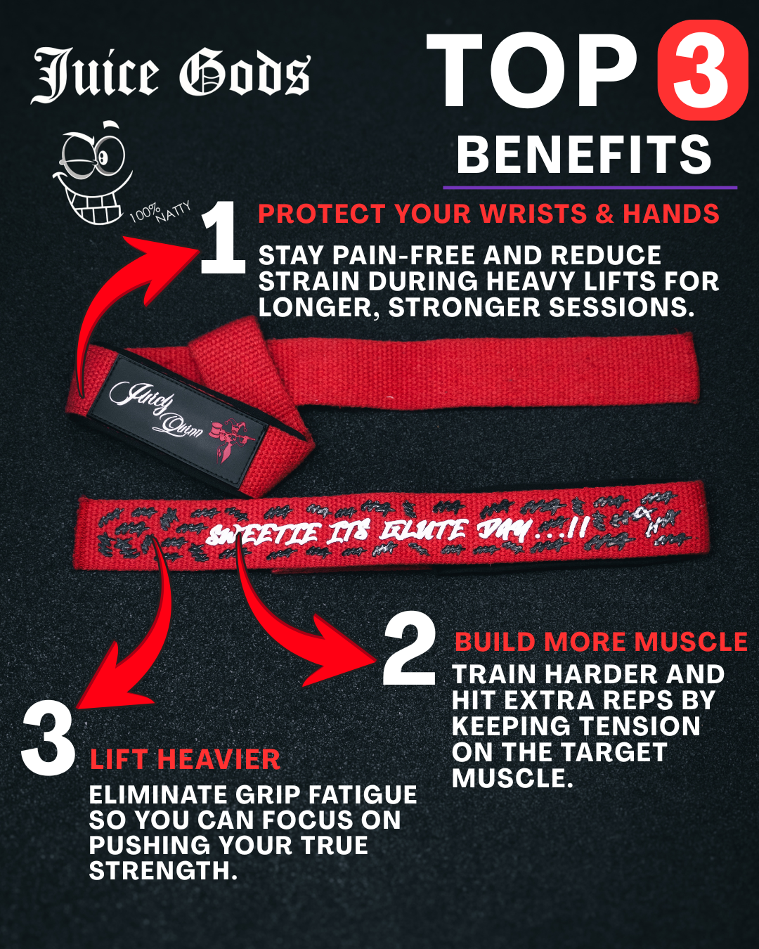 JUICY QUINN - LIFTING STRAPS (Premium)