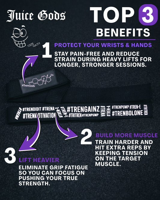 TREN GODS - LIFTING STRAPS - white