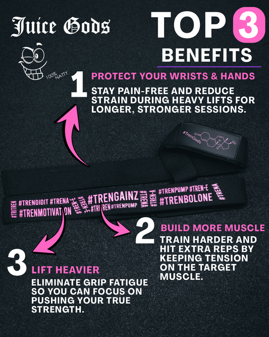 TREN GODS - LIFTING STRAPS - pink