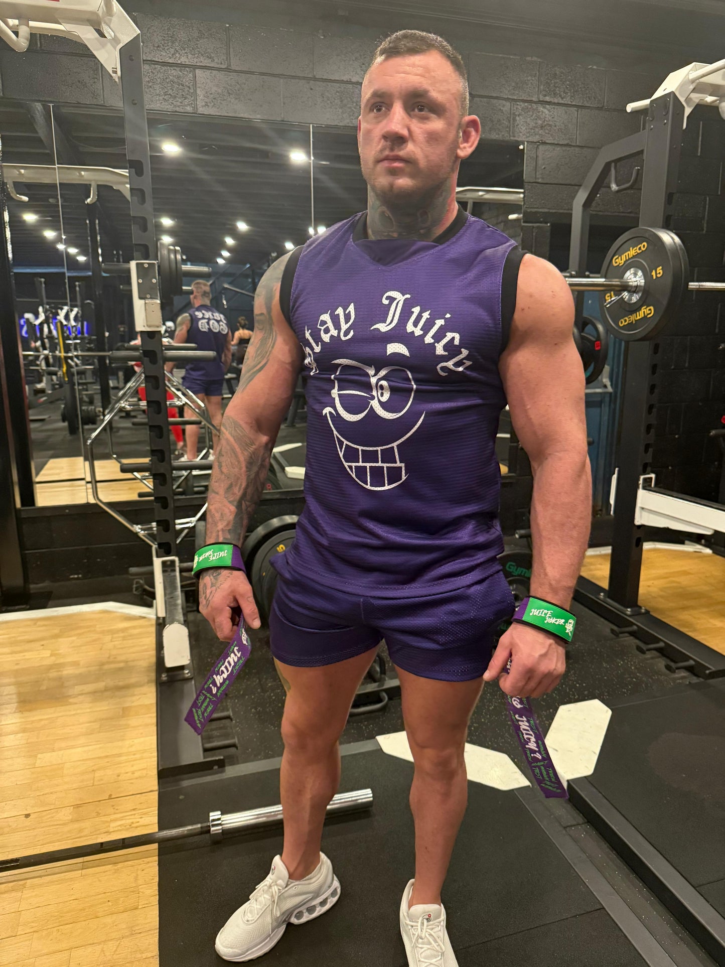 JUICE GODS | HEAVY MESH TANK TOP & SHORTS PURPLE