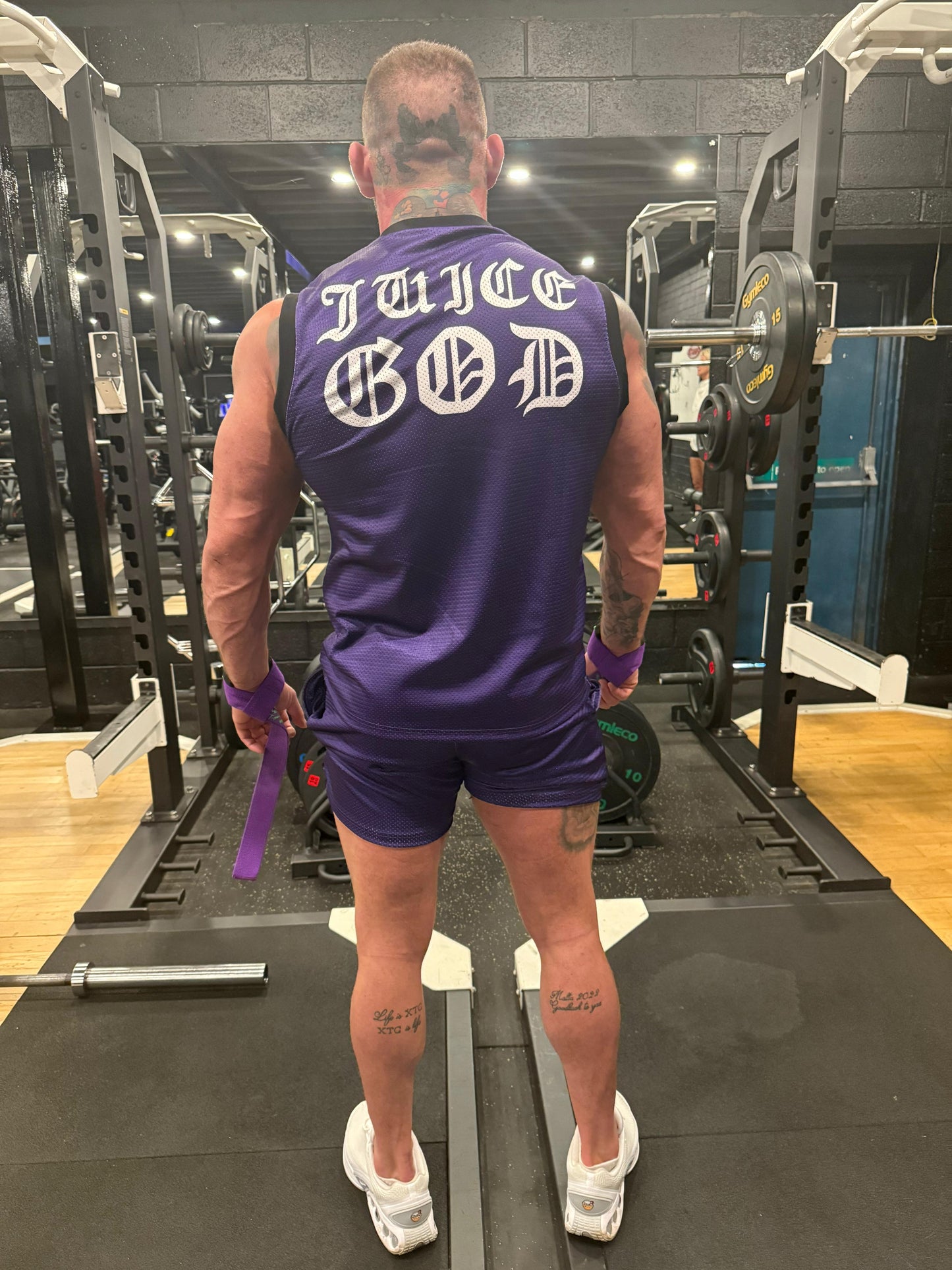 JUICE GODS | HEAVY MESH TANK TOP & SHORTS PURPLE