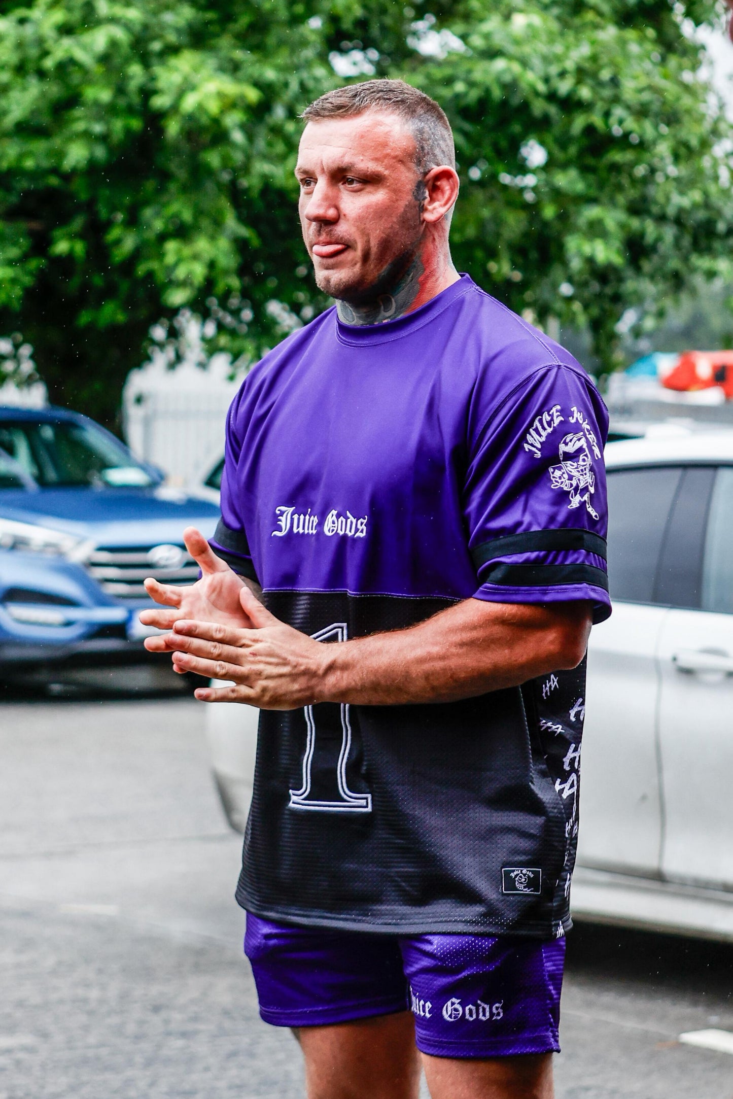 JUICE GODS | OVERSIZED PUMP COVER JERSEY PURPLE