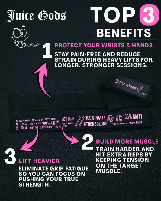 JUICE GODS - LIFTING STRAPS - Pink