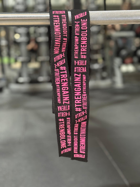 TREN GODS | FLUORESCENT PINK LIFTING STRAPS