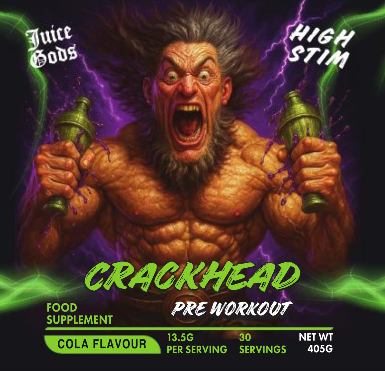 CRACKHEAD Pre-Workout | Limited 24 Hour Pre-Order | 25% OFF | High Stim Cola Flavour (Ships in 2–3 Weeks)
