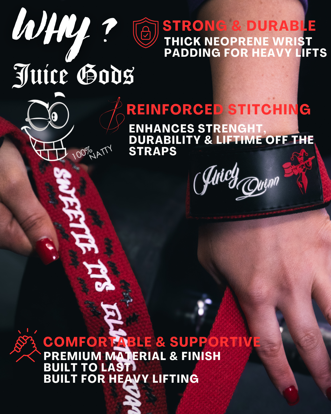 JUICY QUINN - LIFTING STRAPS (Premium)