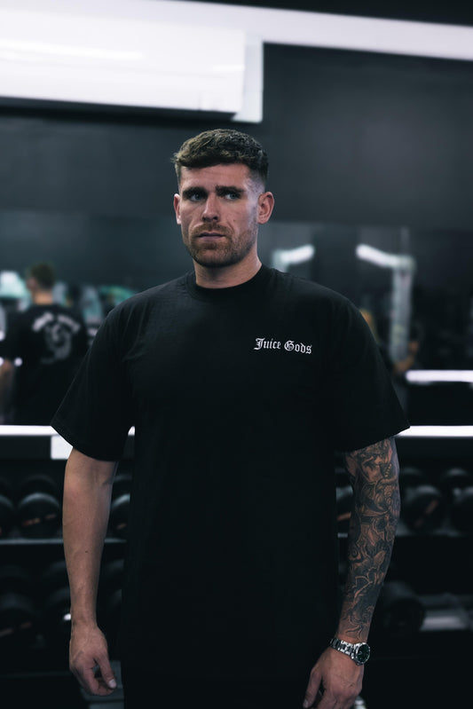 JUICE GODS | OVERSIZED BLACK T SHIRT PRINT