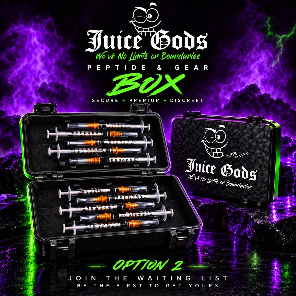 Juice Gods Peptide & Gear Storage Box.